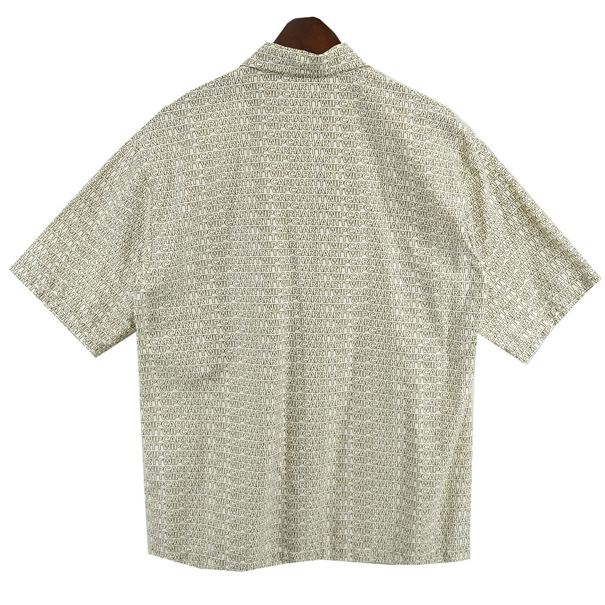 CARHARTT WIP w s／s typo shirt ロゴ 総柄 オールオーバー 半袖シャツ 古着・中古-2枚目のアイテム画像