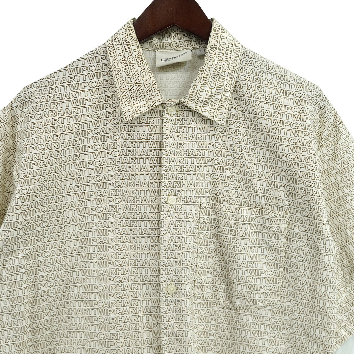 CARHARTT WIP w s／s typo shirt ロゴ 総柄 オールオーバー 半袖シャツ 古着・中古-3枚目のアイテム画像