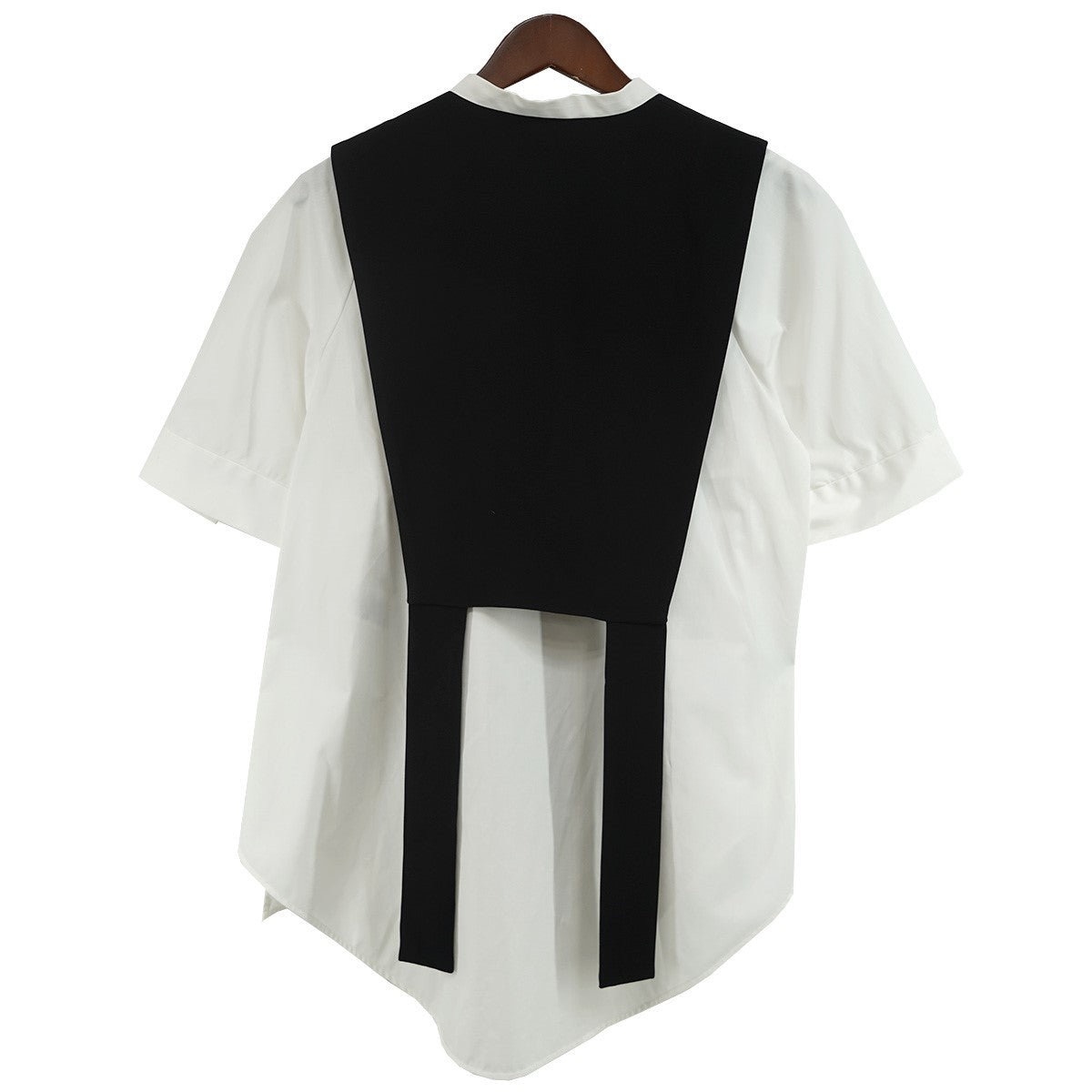 ENFOLD 24SS VEST-LAYERED TOPSベストレイヤード 裾 アシンメトリー 半袖ブラウス シャツ 古着・中古-2枚目のアイテム画像