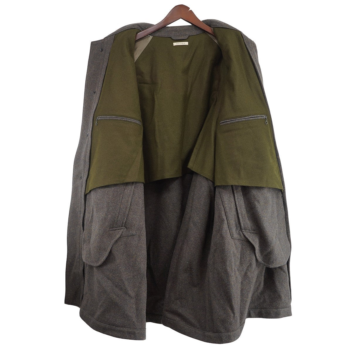 HEUGN(ユーゲン) ALBERT MIX TWEED -BROWN- #COATアルバート ミックス