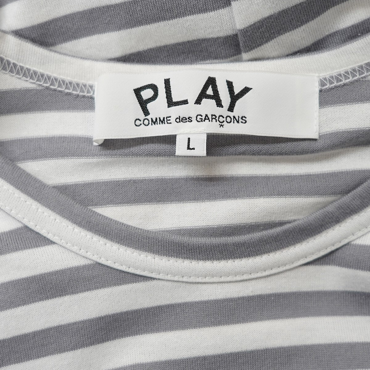 コムデギャルソン　PLAY 長袖　Tシャツ ハート刺繍　ボーダー　Mサイズ　白黒 PLAY COMME des GARCONS(プレイコムデギャルソン) PLAY CDG