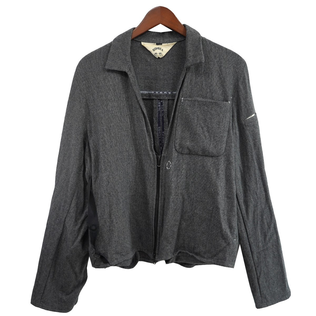 STEVUES N．M BRUSHED BLOUSONチェック スキッパー ジップ ジャケット ブルゾン