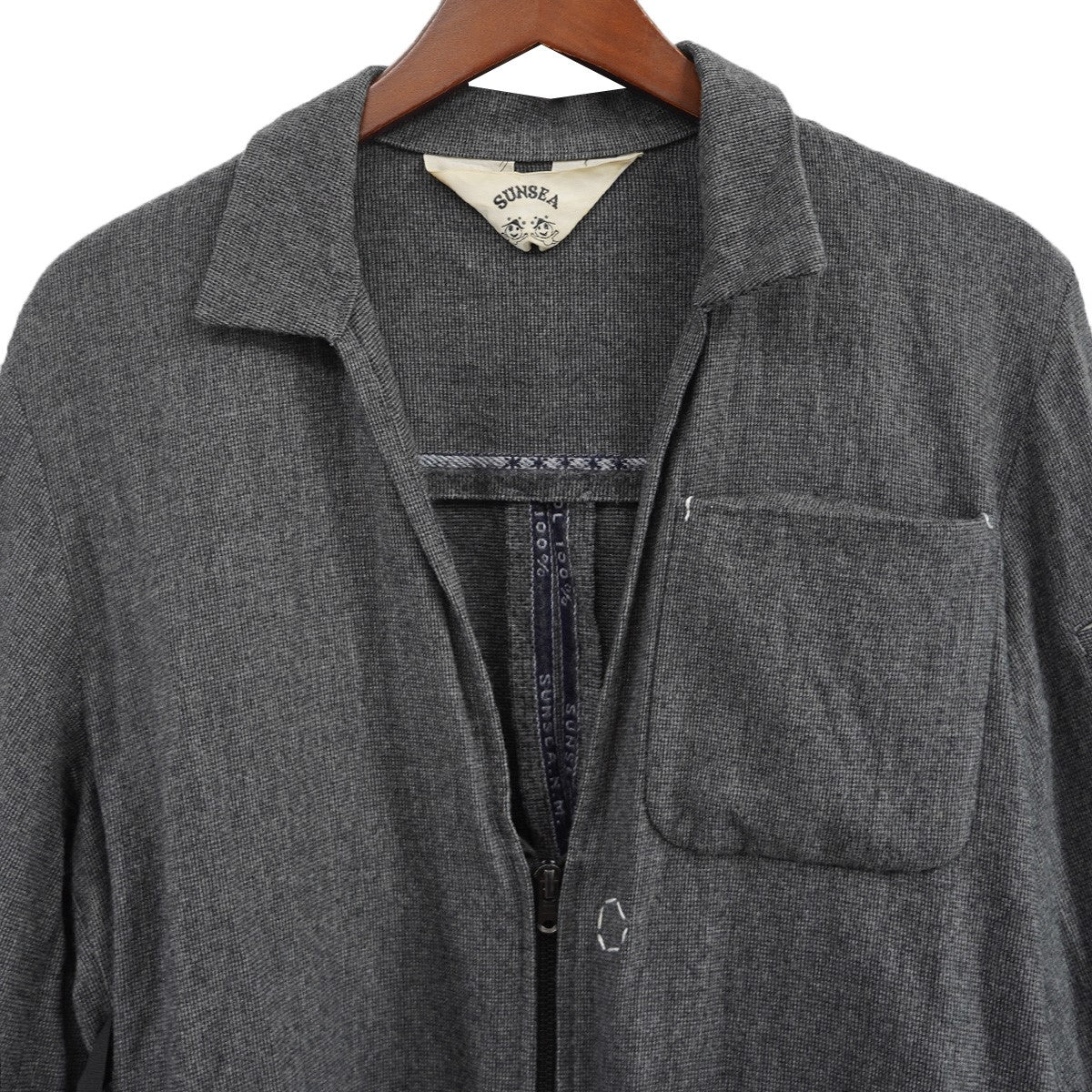 STEVUES N．M BRUSHED BLOUSONチェック スキッパー ジップ ジャケット ブルゾン