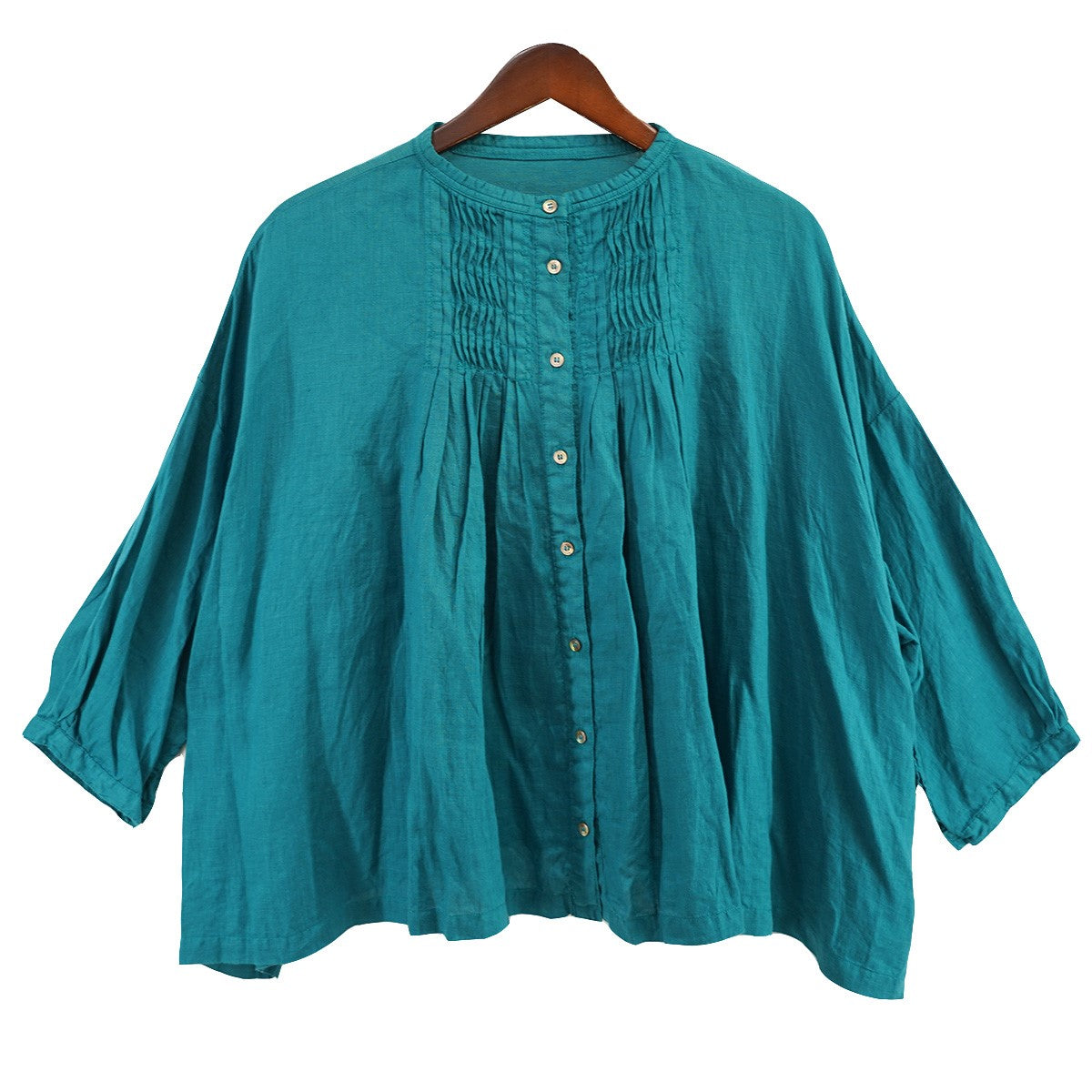 nest Robe(ネストローブ) 2wayリネンウェーブタックブラウス
