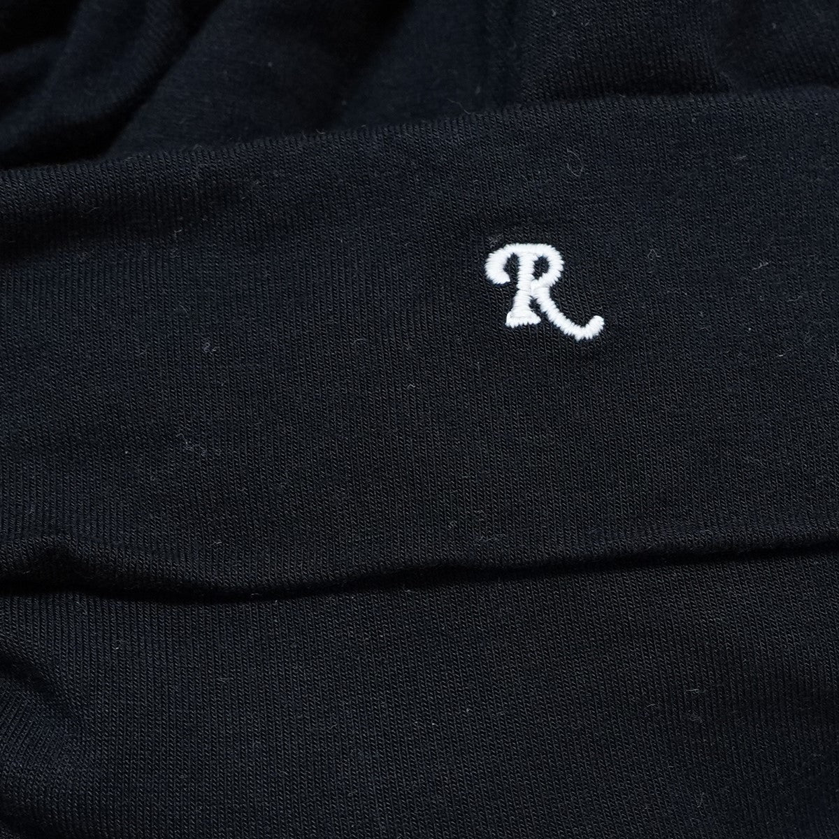 23SS Turtleneck top with R embroideryR刺繍 プリント ストレッチ タートルネック ロングスリーブ 長袖 Tシャツ ロンT