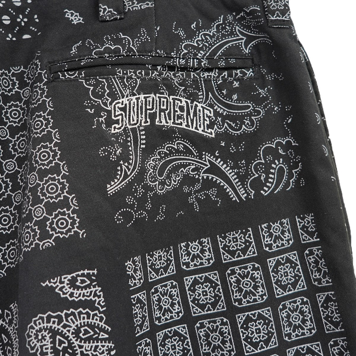 20SS Paisley Grid Chino Pantバックロゴ ペイズリー グリッド バンダナ チノパン チノ パンツ