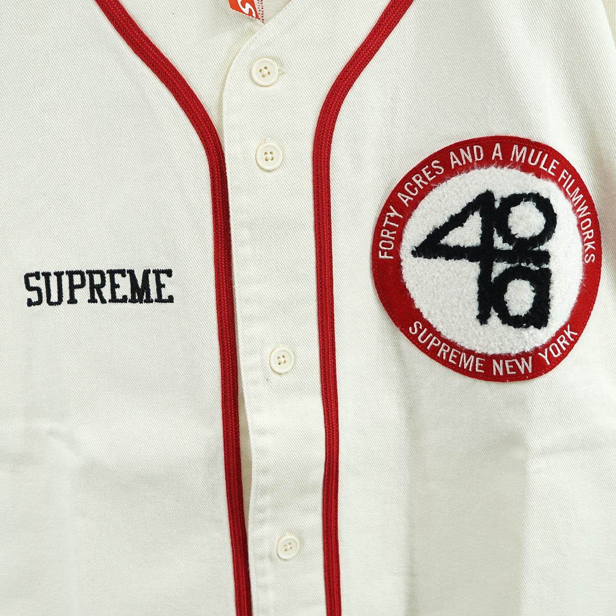25SS Supreme 40Acres Twill ベースボールジャージ Supreme 40 Acres Twill Baseball Jersey (SS25) - $158