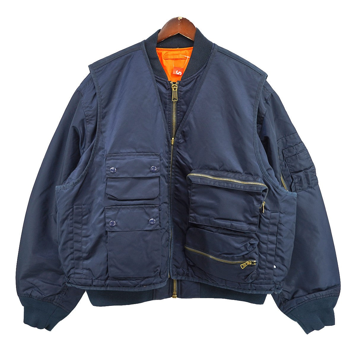 Supreme MA-1 ミリタリー ジャケット ブルゾン ネイビー Mサイズ Supreme MA-1 ミリタリー ジャケット ブルゾン ネイビー Mサイズ