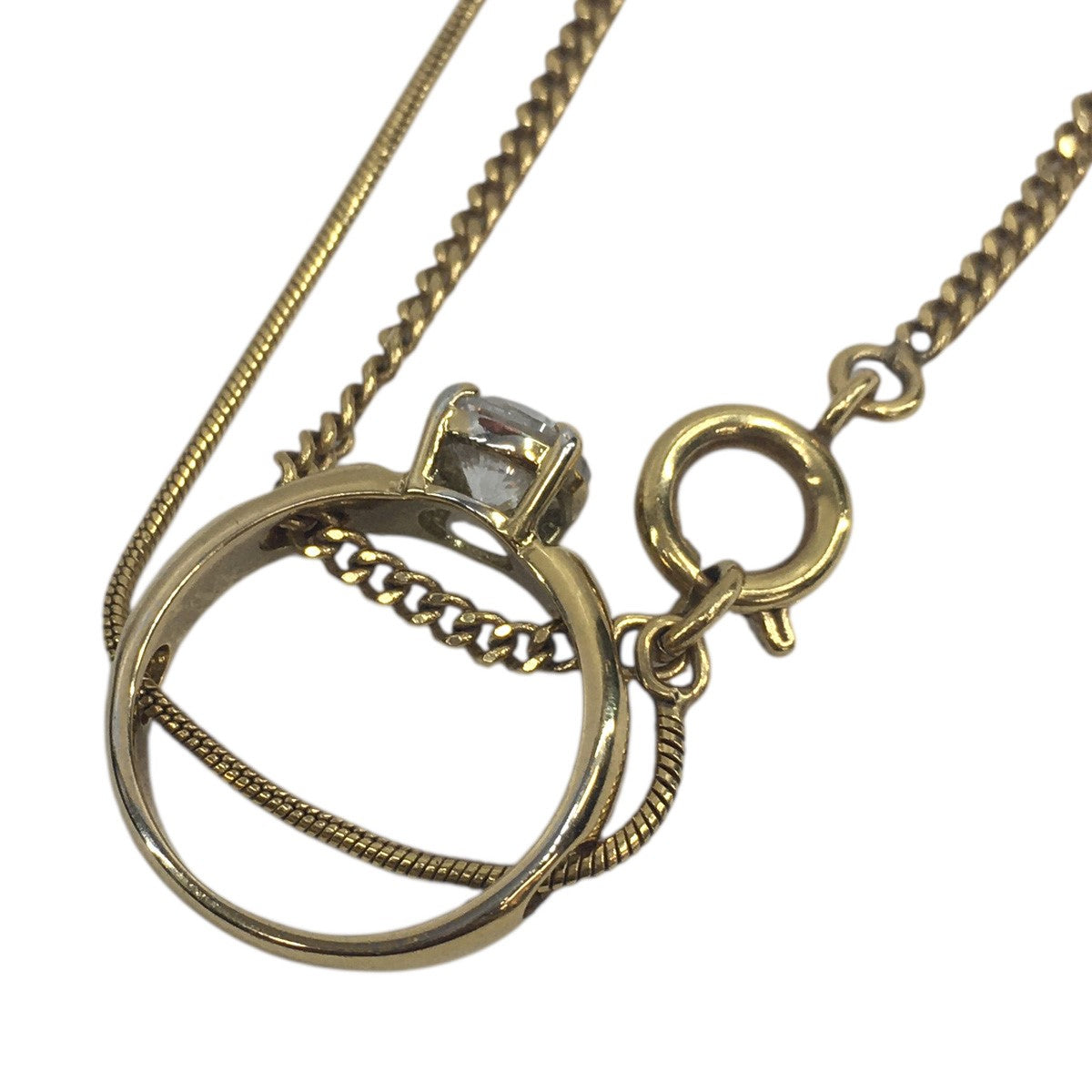 ＊＊＊＊ 　Maison Margiela リング型ペンダントネックレス Maison Margiela バニッシュ シルバートーン リング ネックレス