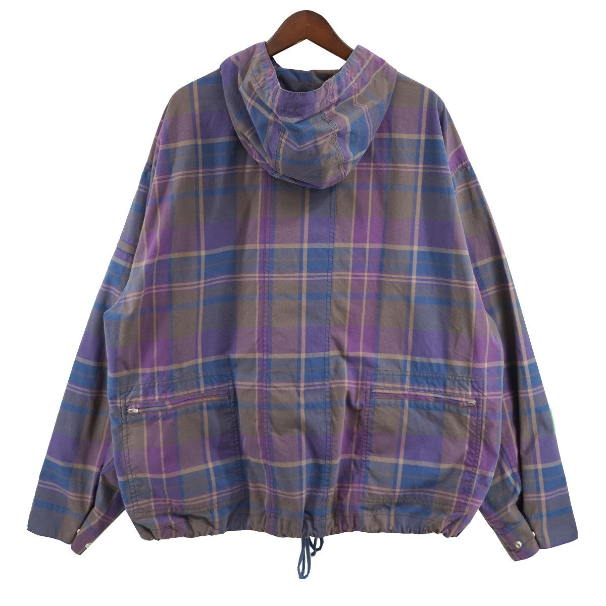 Supreme 24SS Cotton Utility Anorak Plaid ボックスロゴハーフジップ チェック コットン ユーティリティー アノラック プルオーバー ジャケット 古着・中古-4枚目のアイテム画像