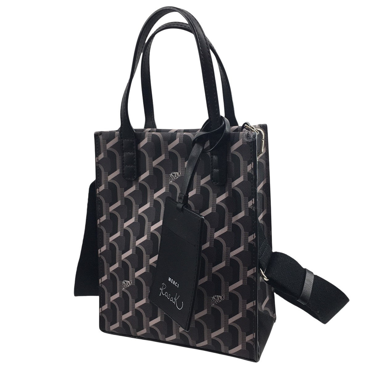 【ROSA.K】SOPHIS MONOGRAM TOTE_ASH BLACK ☆送料関税込み☆ rosa.k(ロサケイ) CABAS MONOGRAM TOTE BAG XSモノグラム ミニ