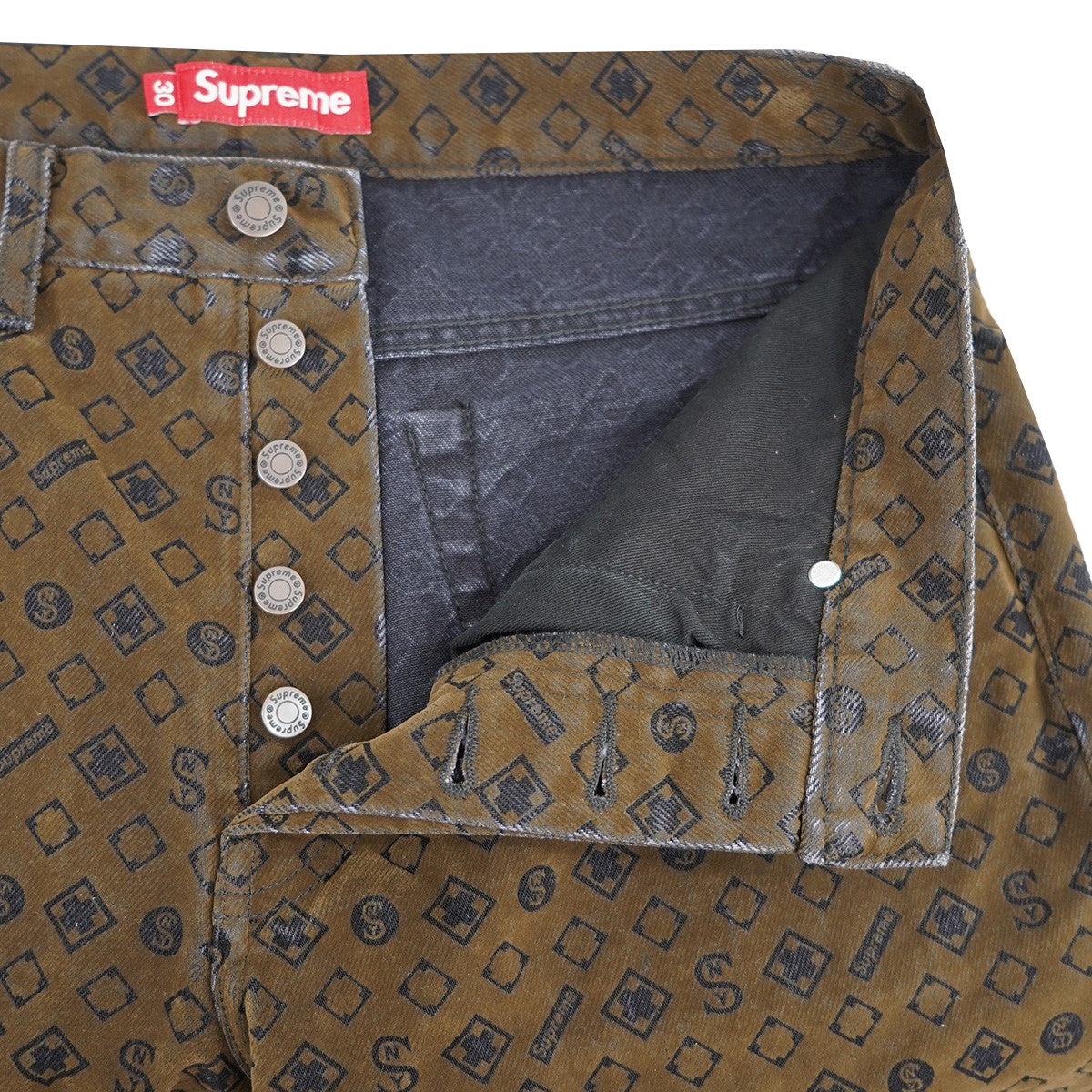 Supreme(シュプリーム) 24AW Flocked Loose Fit Jeanロゴ モノグラム