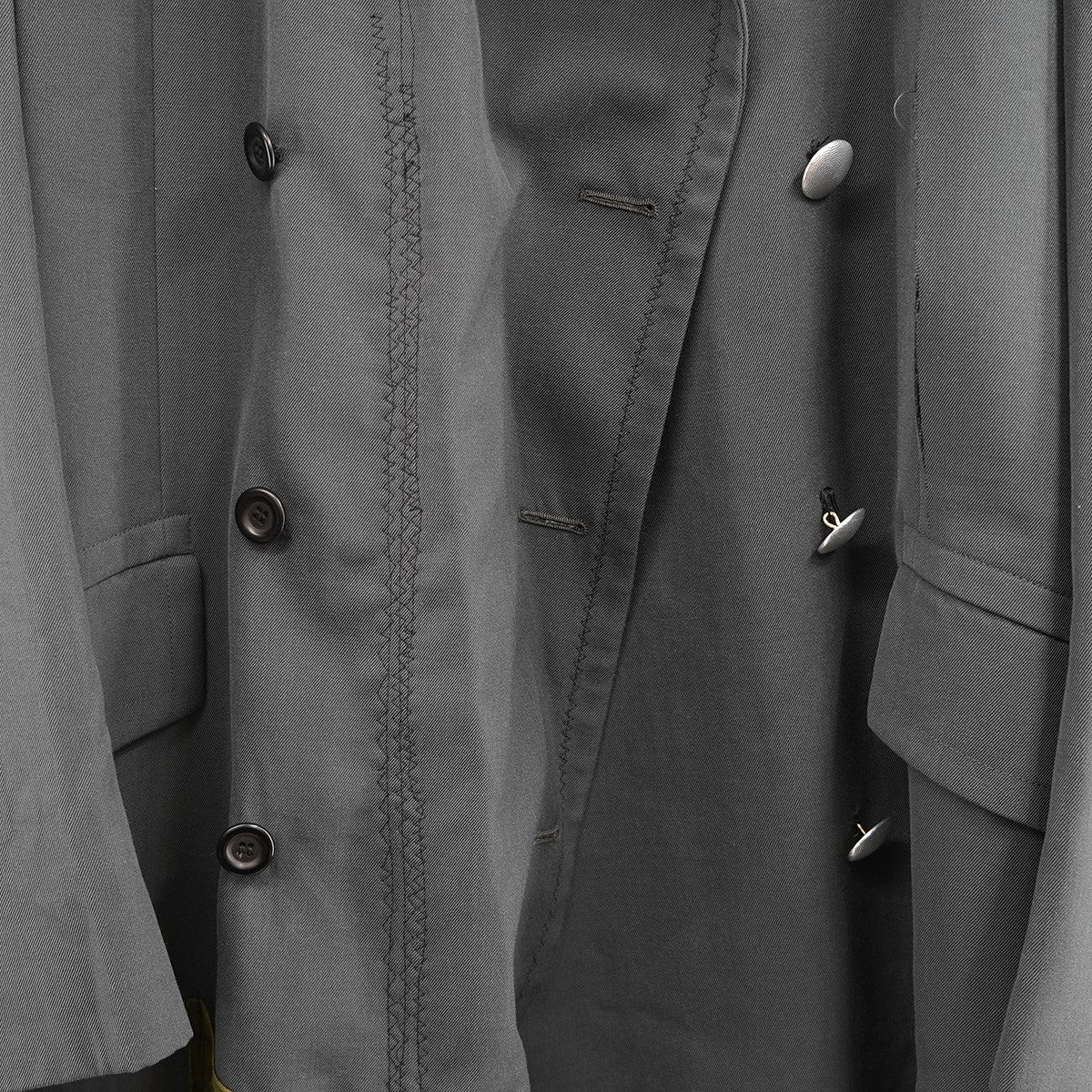 08AW ポルターガイスト期 コレクションピース Vintage Scarf Military Coat Archiveヴィンテージ アーカイブ スカーフ装飾 ダブルブレスト オーバーコート