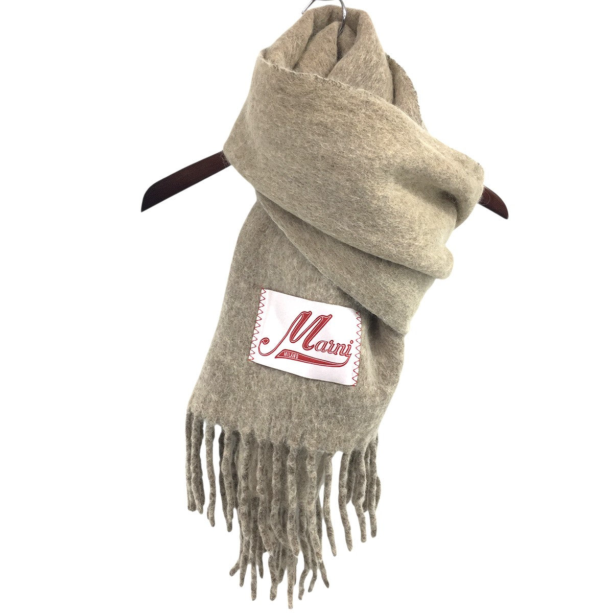 MARNI(マルニ) ロゴ パッチ マフラー UNI / SCMC0085A0 ベージュ