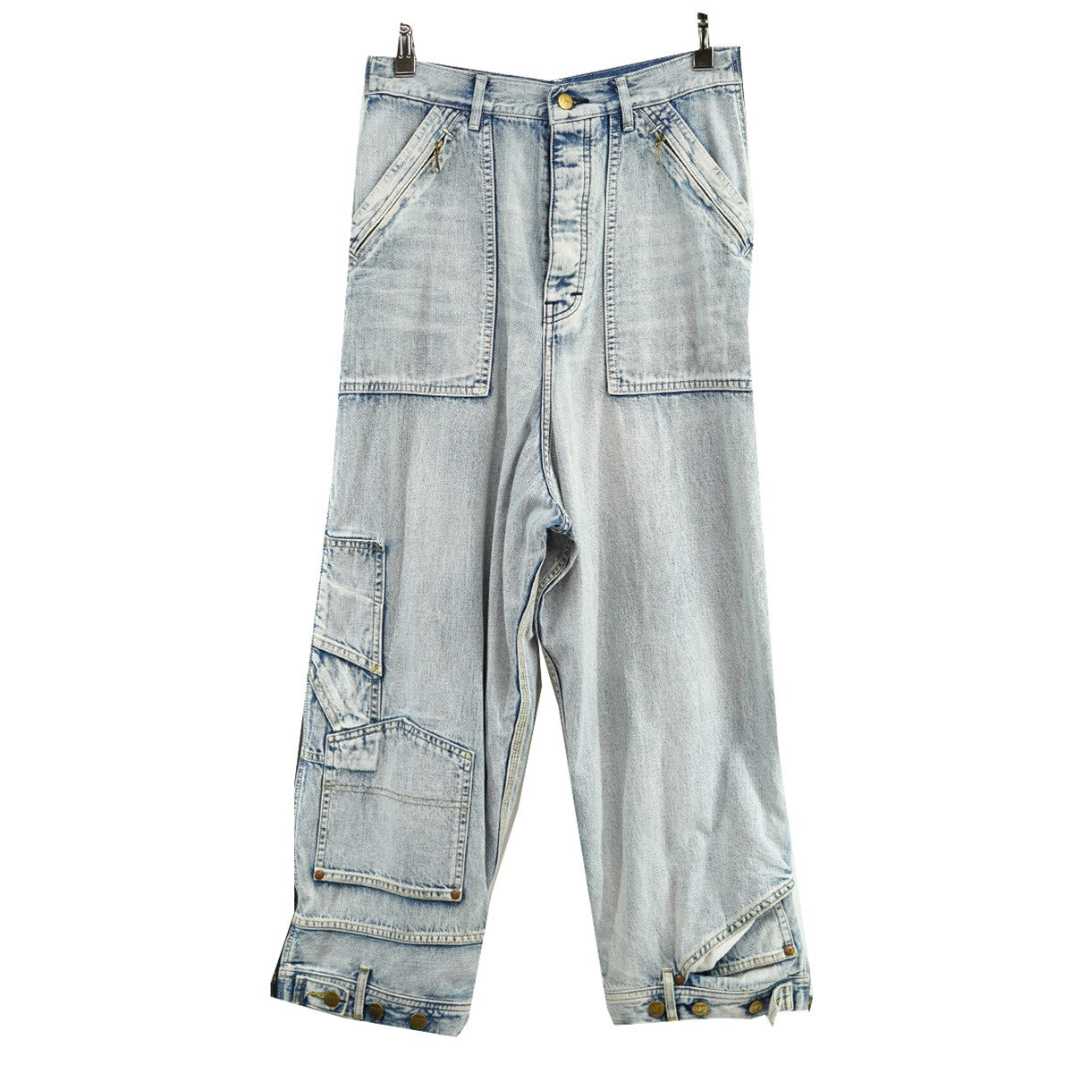25SS Lee double-end denimダブルエンド デザイン ジップ デニムパンツ