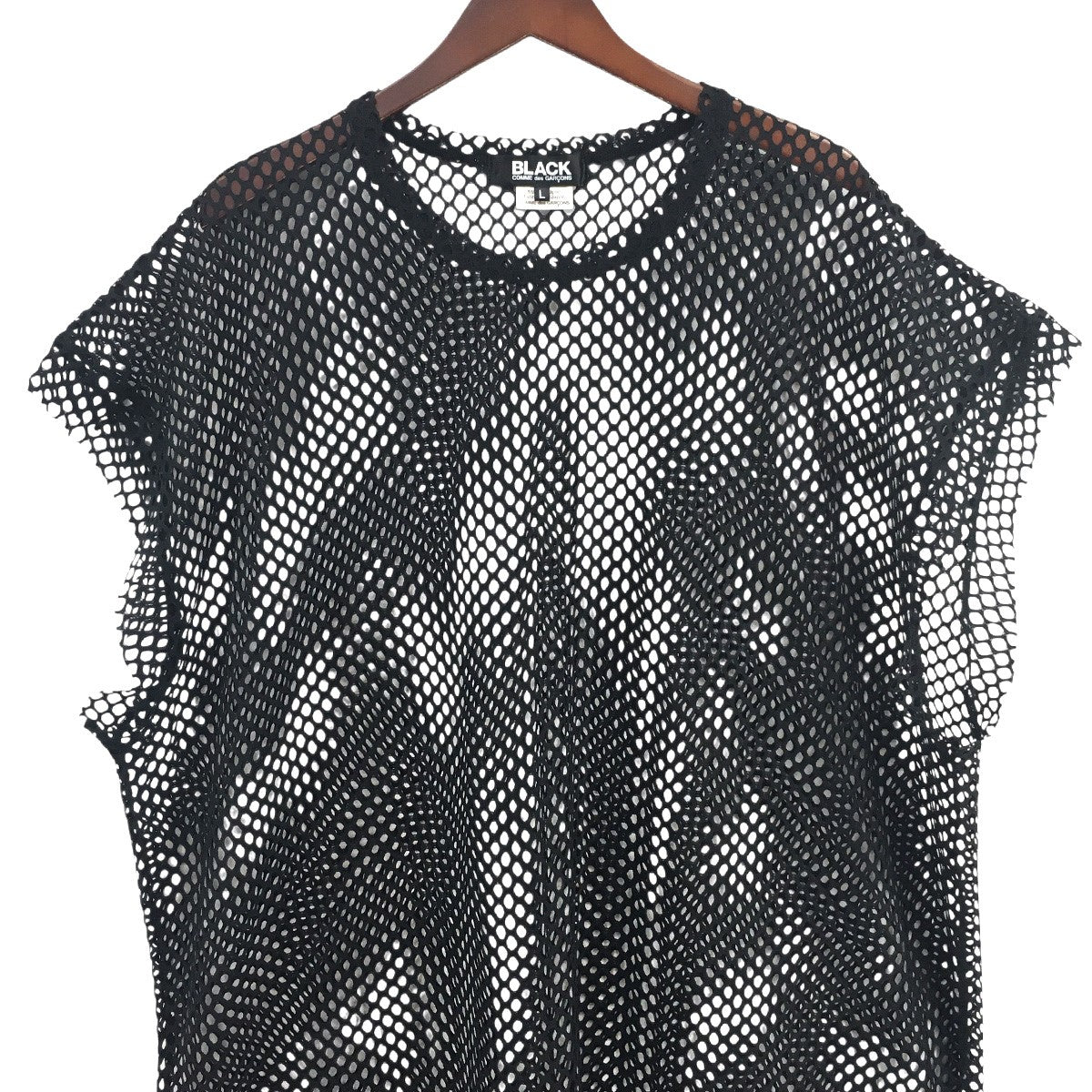 25SS オーバーサイズノースリーブメッシュ ロゴ Tシャツ スリーブレス タンクトップ