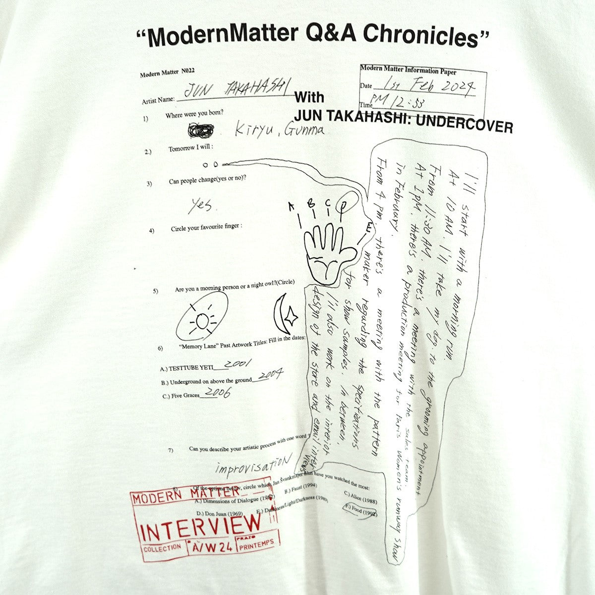 UNDERCOVER(アンダーカバー) 25SS Modern Matter × Undercover