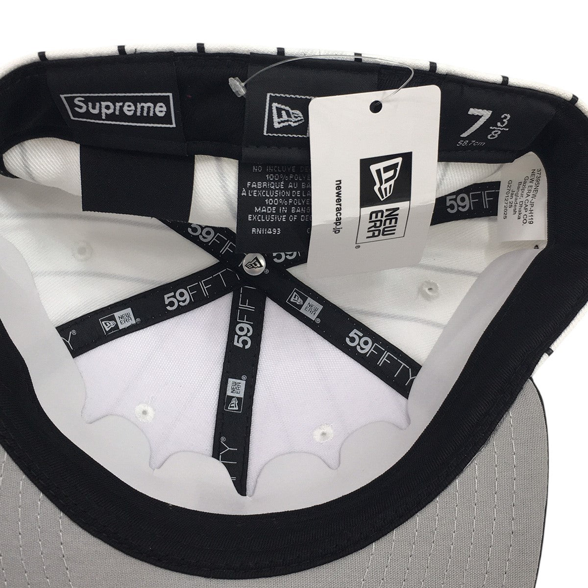 Supreme ストライプキャップ グレー Supreme×New Era 25SS Homerun S Logo New Eraホームラン
