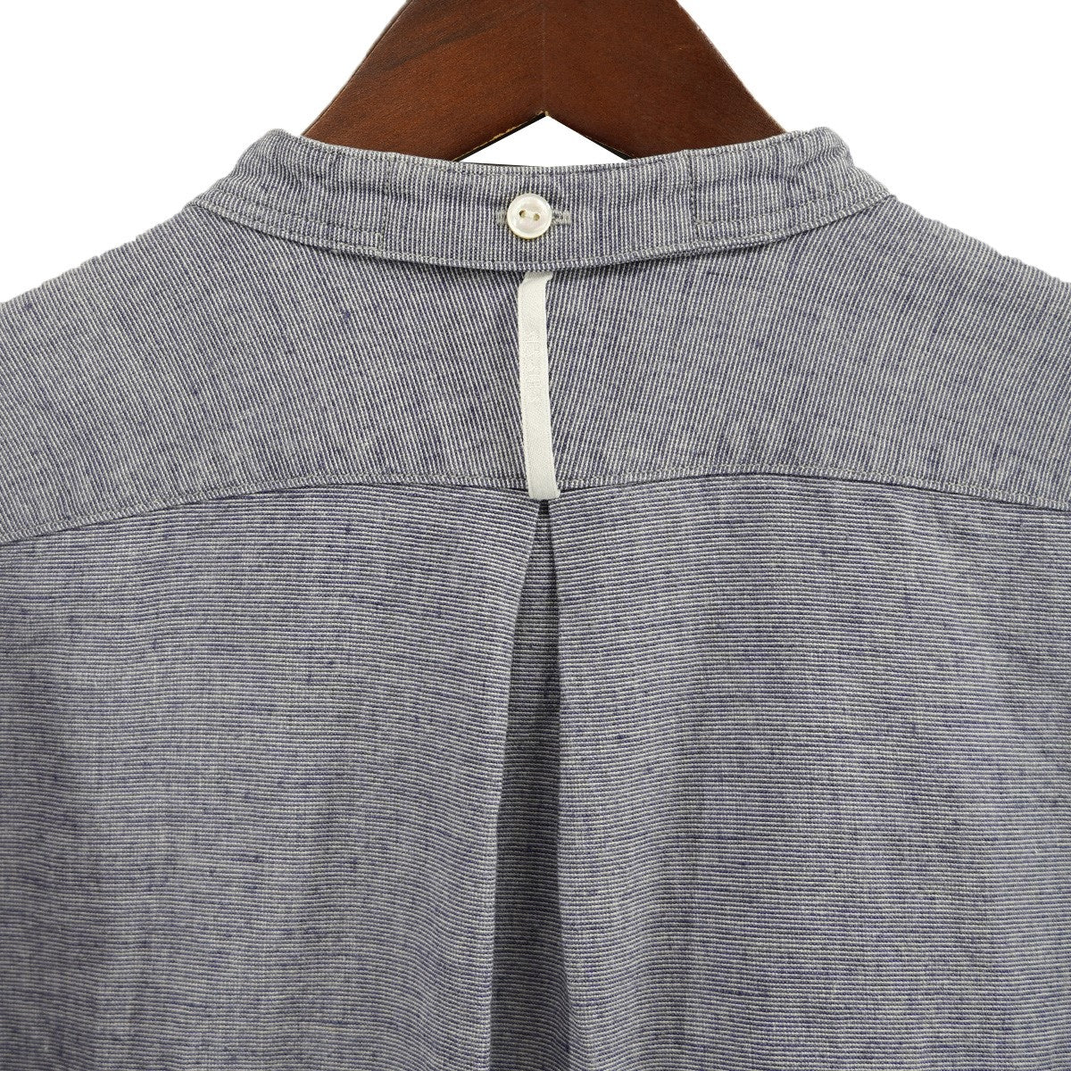 sus-sous RAF officer shirtシルク混 リネン オフィサー バンドカラー ノーカラー シャツ 古着・中古-4枚目のアイテム画像