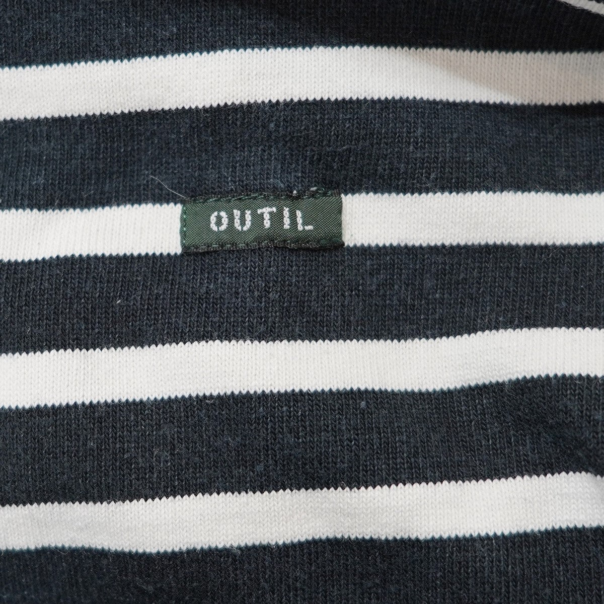 OUTIL(ウティ) オーバーサイズ ボーダー バスクシャツ ロング