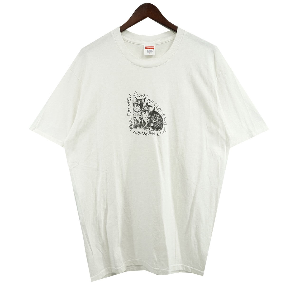 Supreme 19SS Eat Me Tee イートミー Cat キャット ネコ ロゴ Tシャツ 古着・中古-1枚目のアイテム画像