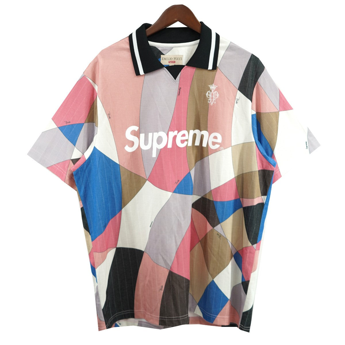 シュプリーム 21SS エミリオプッチ L サッカーゲームシャツ マルチ Supreme×EMILIO PUCCI 21SS Emilio Pucci Soccer Jerseyエミリオ