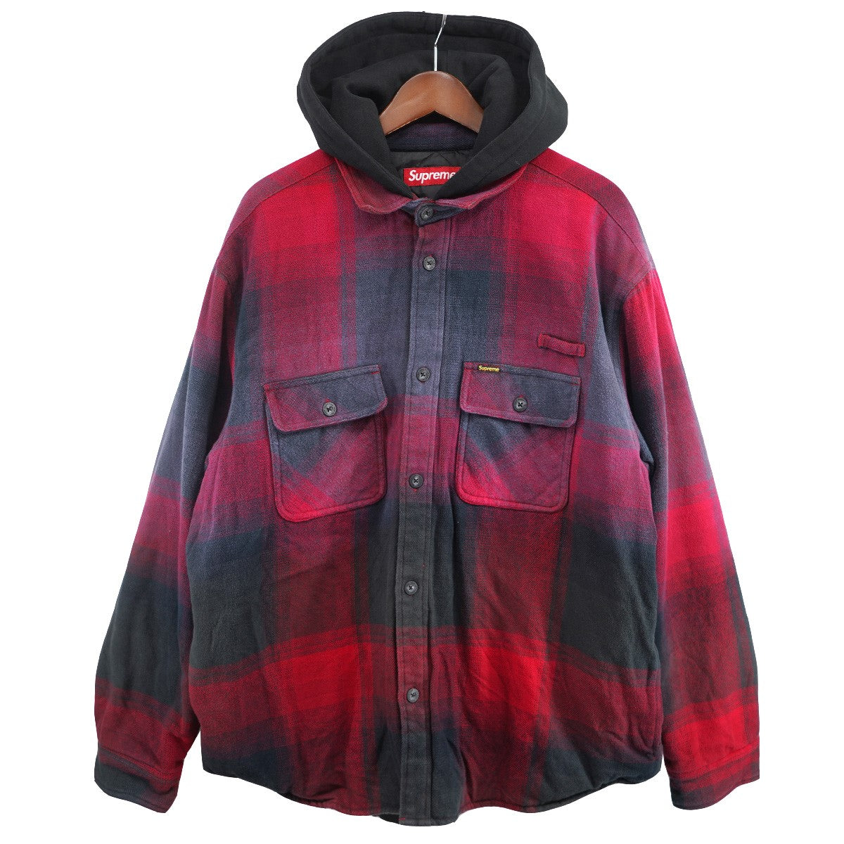 25SS Quilted Lined Hooded Flannel Shirtロゴ キルティング キルテッド チェック ラインド  フード フランネルシャツ ネルシャツ