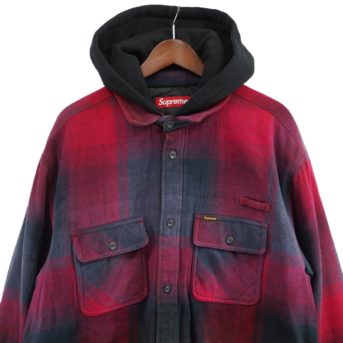 25SS Quilted Lined Hooded Flannel Shirtロゴ キルティング キルテッド チェック ラインド  フード フランネルシャツ ネルシャツ
