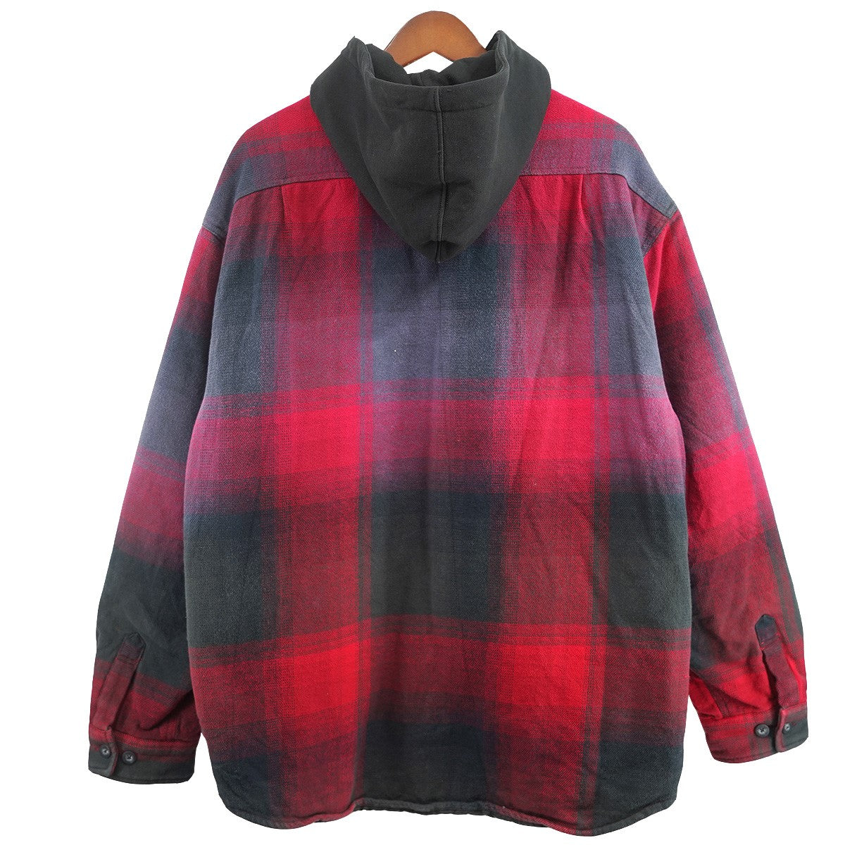 25SS Quilted Lined Hooded Flannel Shirtロゴ キルティング キルテッド チェック ラインド  フード フランネルシャツ ネルシャツ