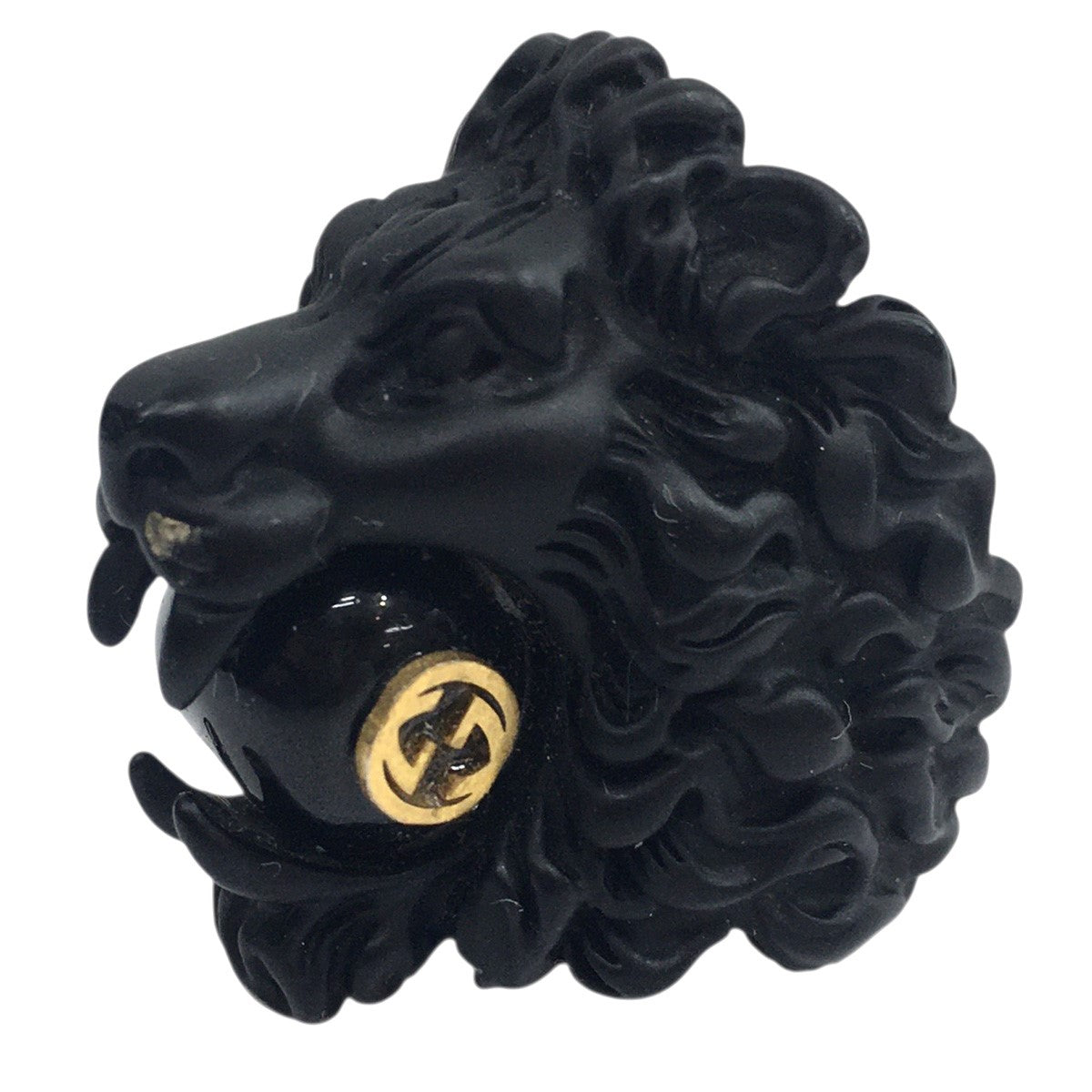 GUCCI(グッチ) Lion Head Ring With Glass Pearl ライオンヘッド