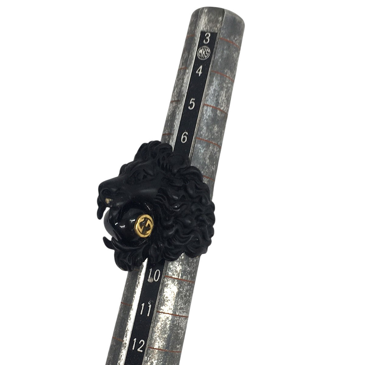 GUCCI(グッチ) Lion Head Ring With Glass Pearl ライオンヘッド