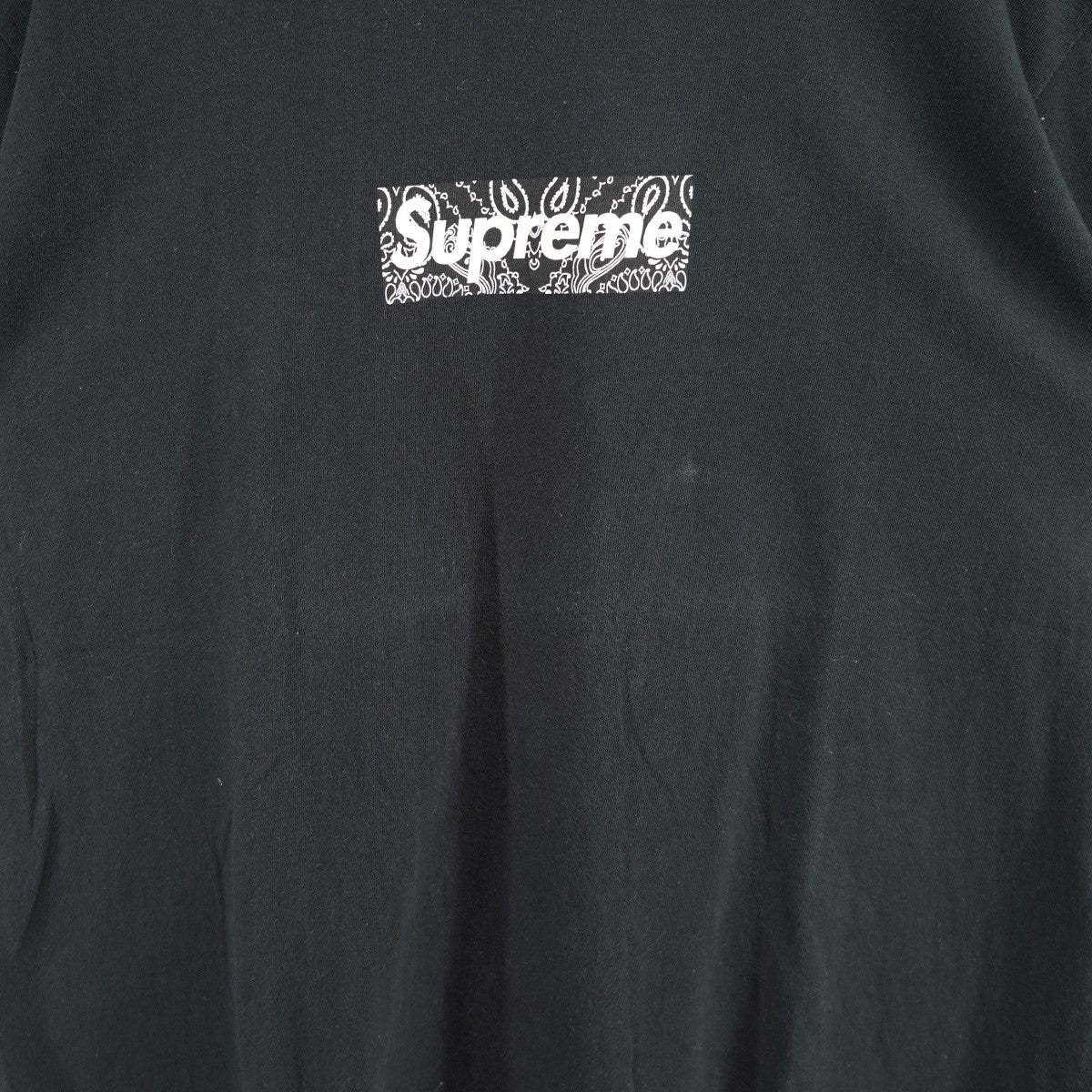 Supreme ボックスロゴ ブラック プリント Tシャツ 古着 Supreme(シュプリーム) 19AW Bandana Box Logo Teeバンダナ