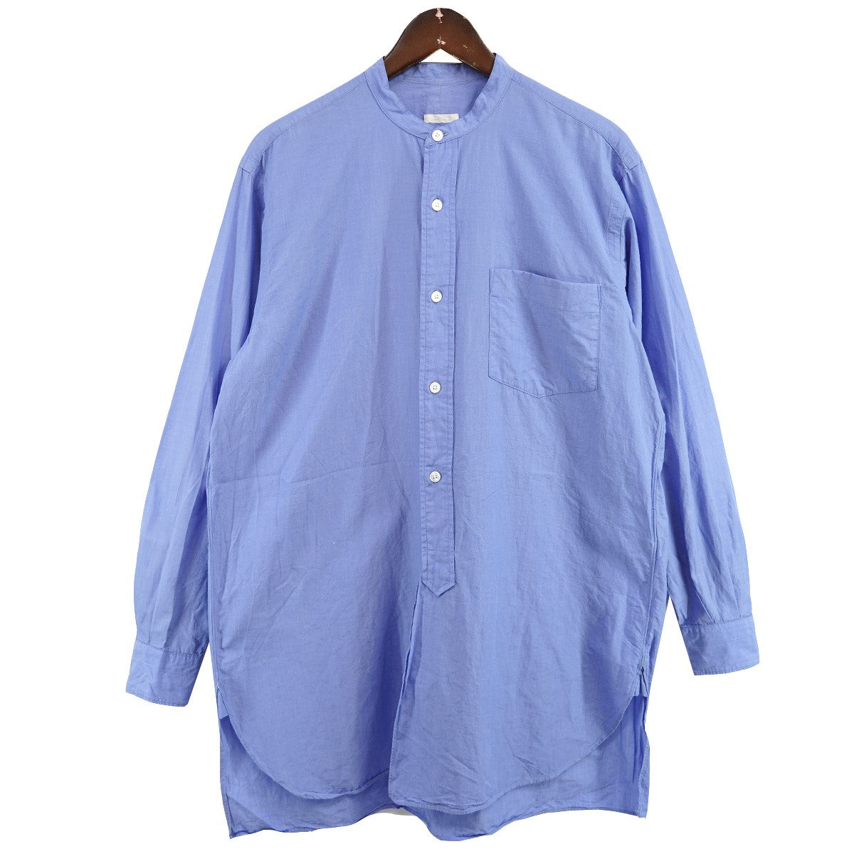 COMOLI コモリ バンドカラーシャツ ネイビー 1 COMOLI (コモリ) バンドカラーシャツ