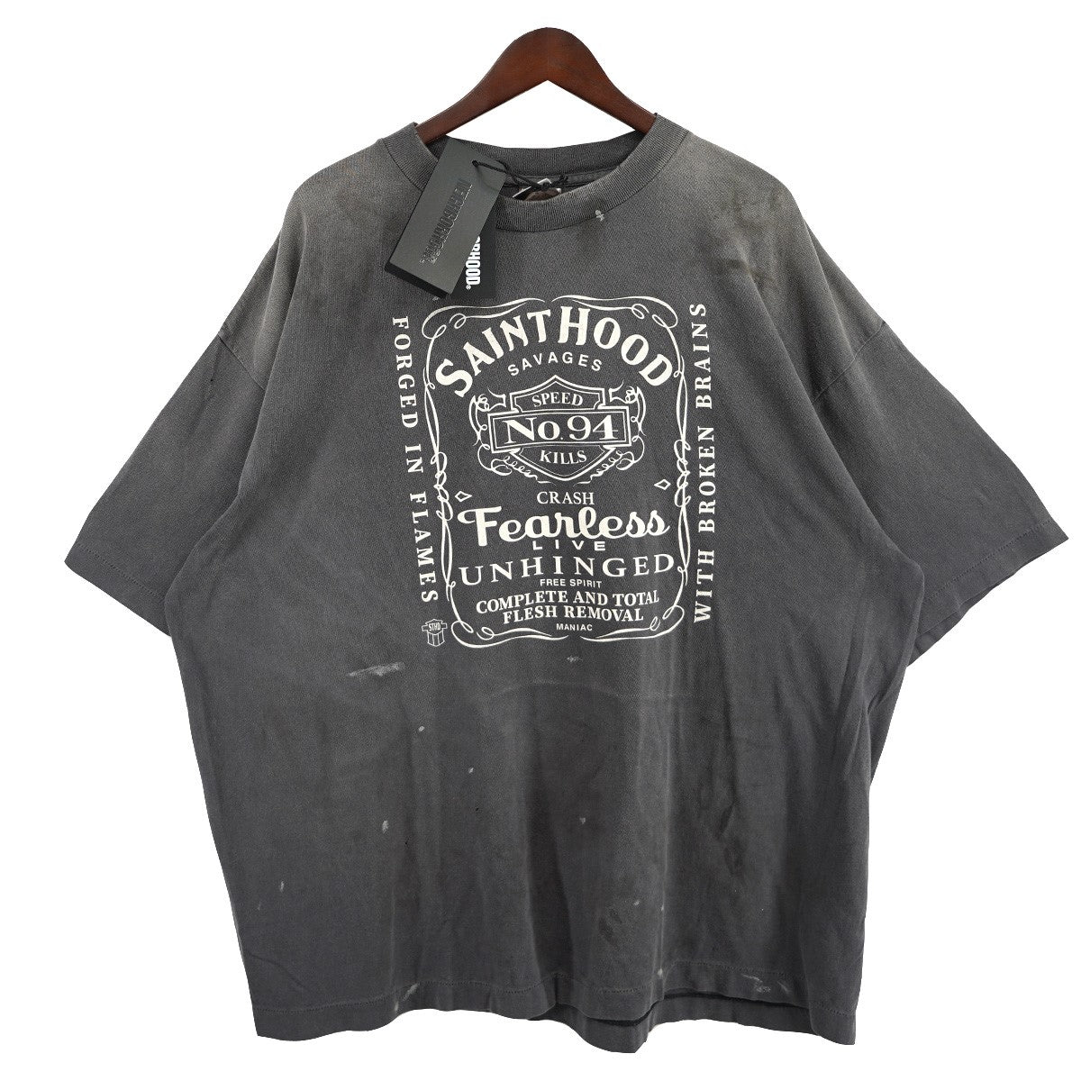 SAINT MICHAEL×NEIGHBORHOOD 25SS SS Tee STHD．FEARLESS Black