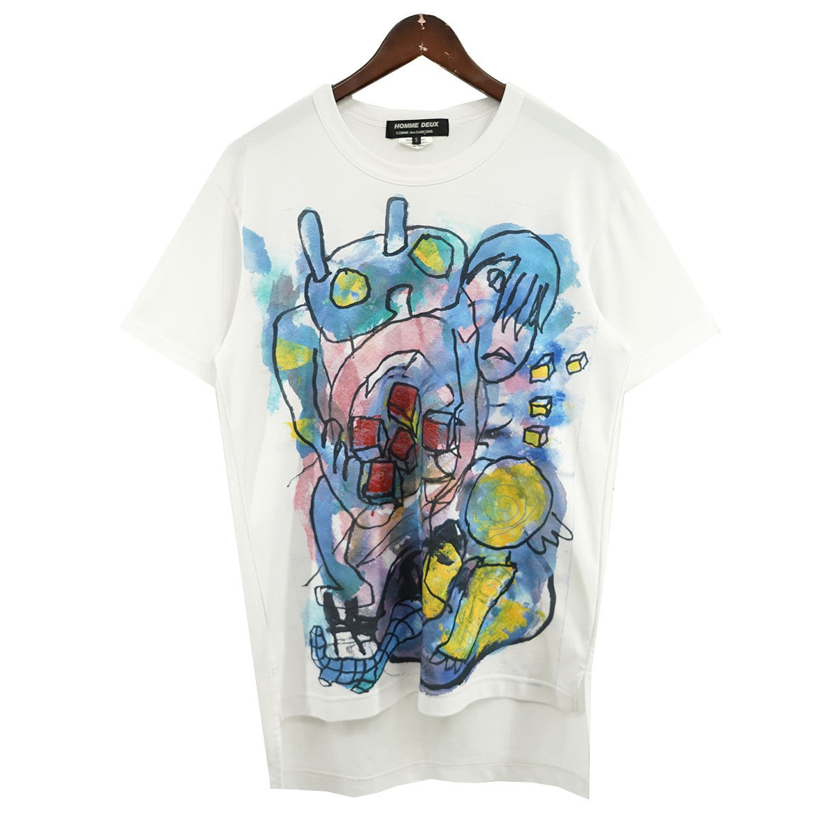 COMME des GARCONS HOMME DEUX 22SS Ramuntcho Matta ポリエステル ロング グラフィック Tシャツ 古着・中古-1枚目のアイテム画像