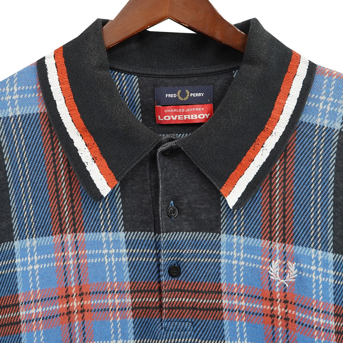 CHARLES JEFFREY LOVERBOY×FRED PERRY FRED PERRY チェック ポロシャツ 古着・中古-3枚目のアイテム画像