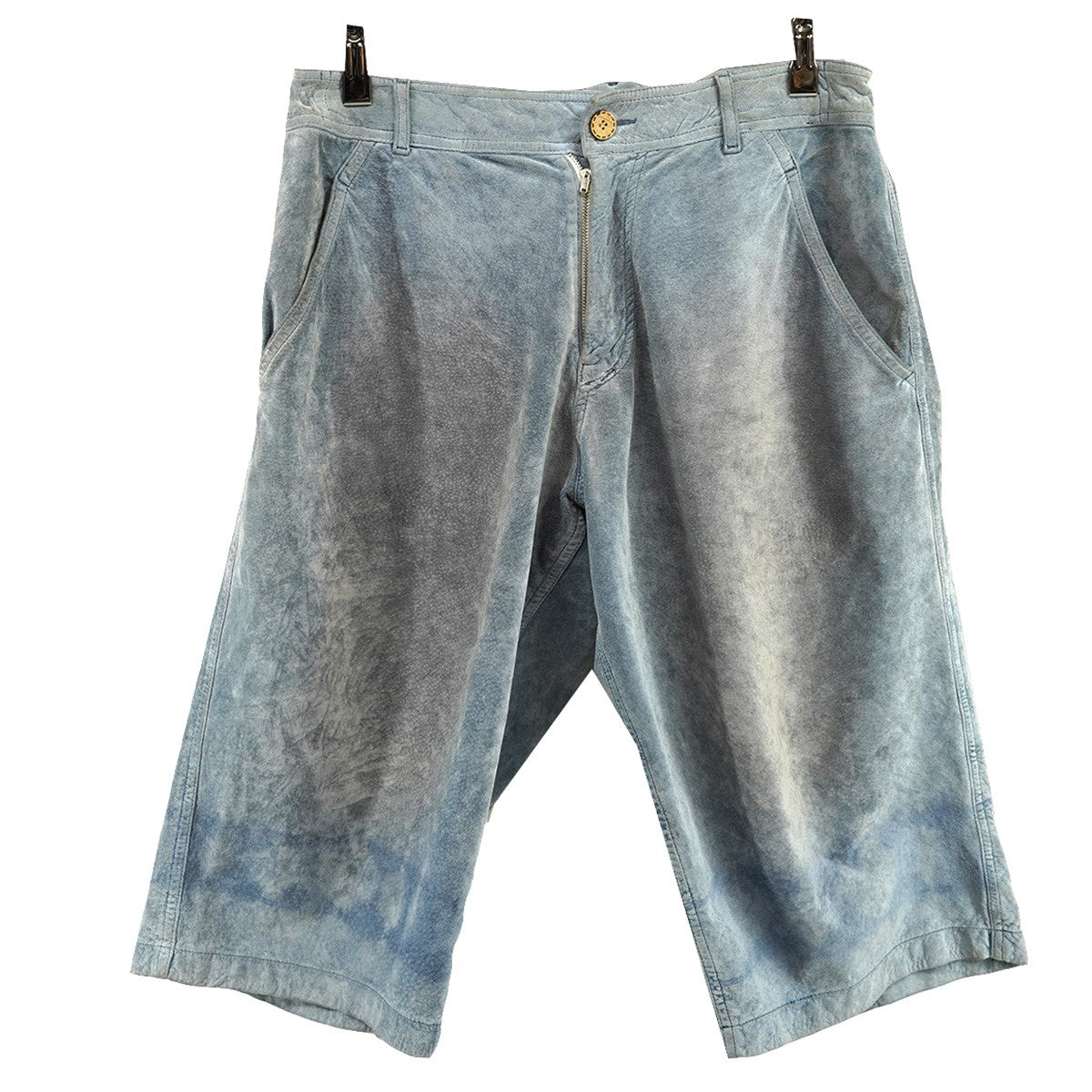 07SS Vintage Archive Old Pigskin Leather Cropped Pantsピッグレザー 加工 ショーツ ハーフパンツ レザーパンツ