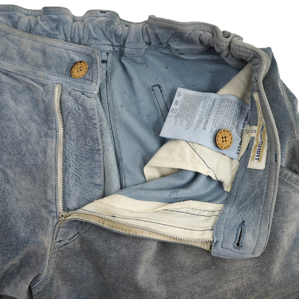 COMME des GARCONS AD1990 archive レザーパンツ 美品 COMME des GARCONS HOMME DEUX 21SS テーパード ワーク