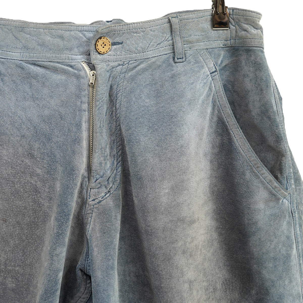 07SS Vintage Archive Old Pigskin Leather Cropped Pantsピッグレザー 加工 ショーツ ハーフパンツ レザーパンツ