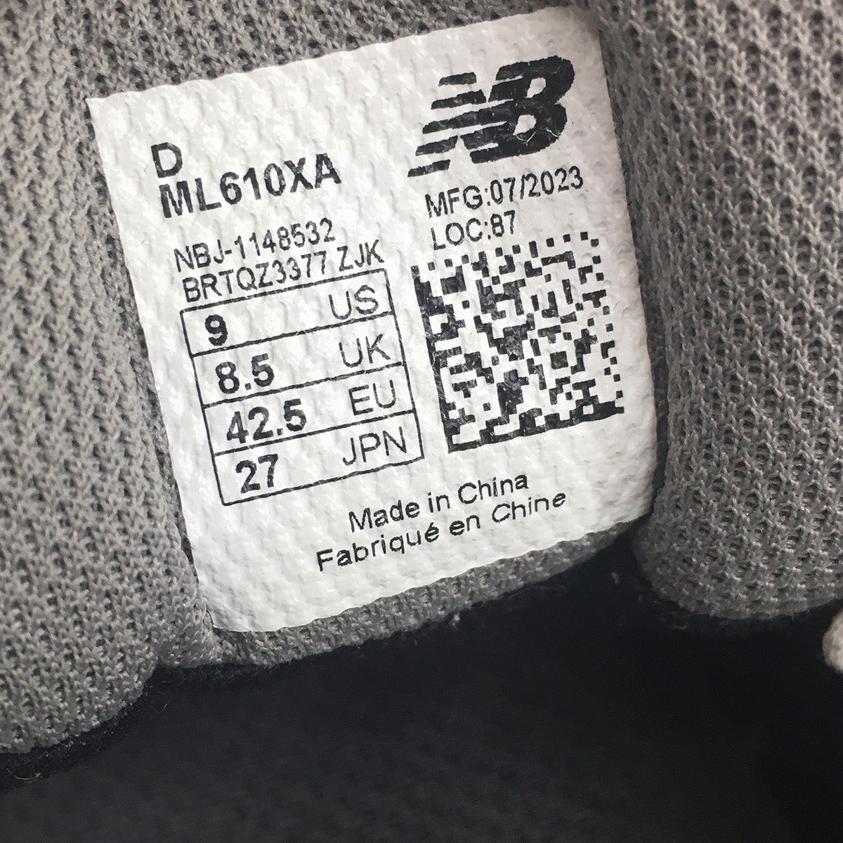 NEW BALANCE(ニューバランス) ML610XA GRAY GORE-TEX ゴアテックス