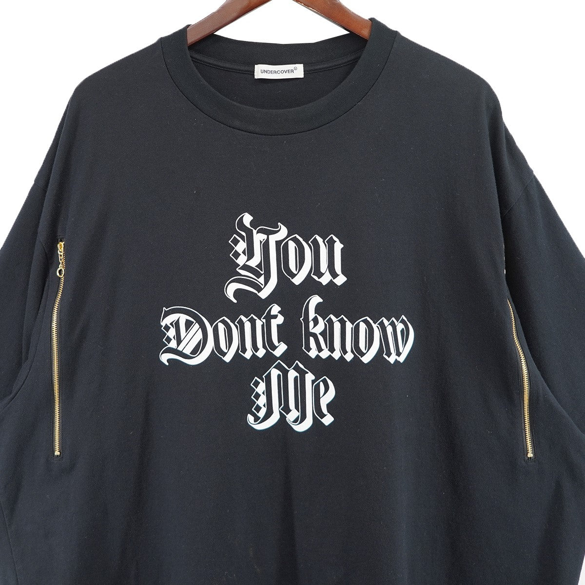 UNDERCOVER 25SS AHZIPTEE You Dont know meGraphic print and zipper on the front オーバーサイズ Tシャツ 古着・中古-2枚目のアイテム画像