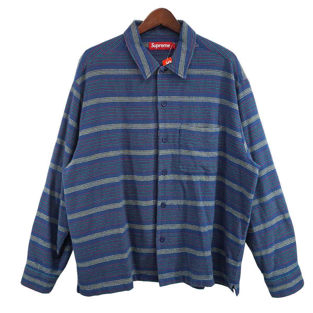 24AW Woven Stripe Shirtロゴ ウーブン ストライプ シャツ