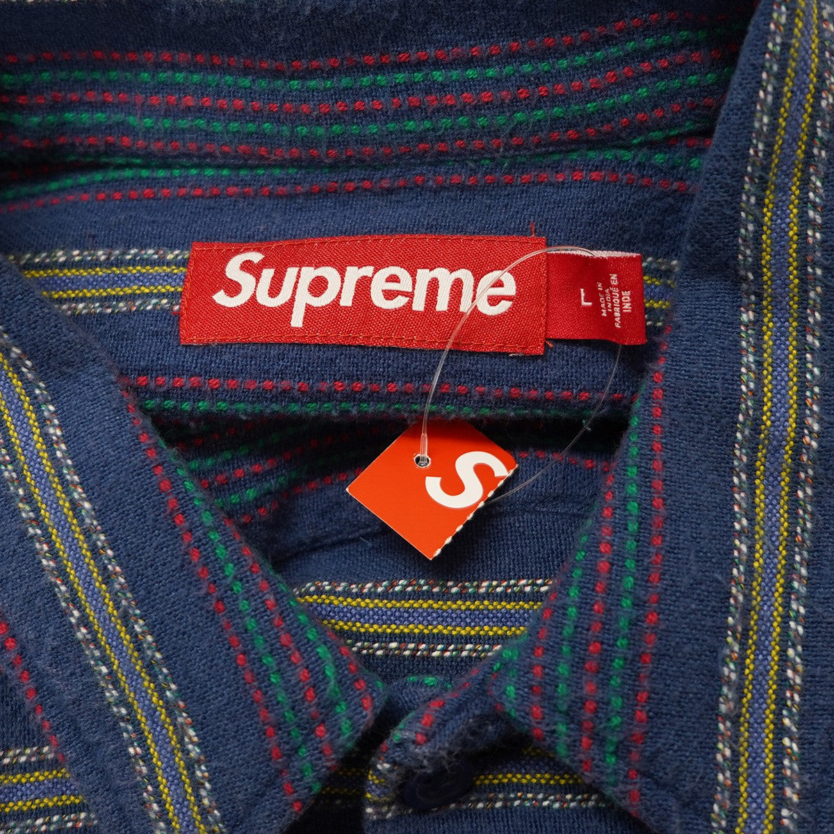 24AW Woven Stripe Shirtロゴ ウーブン ストライプ シャツ