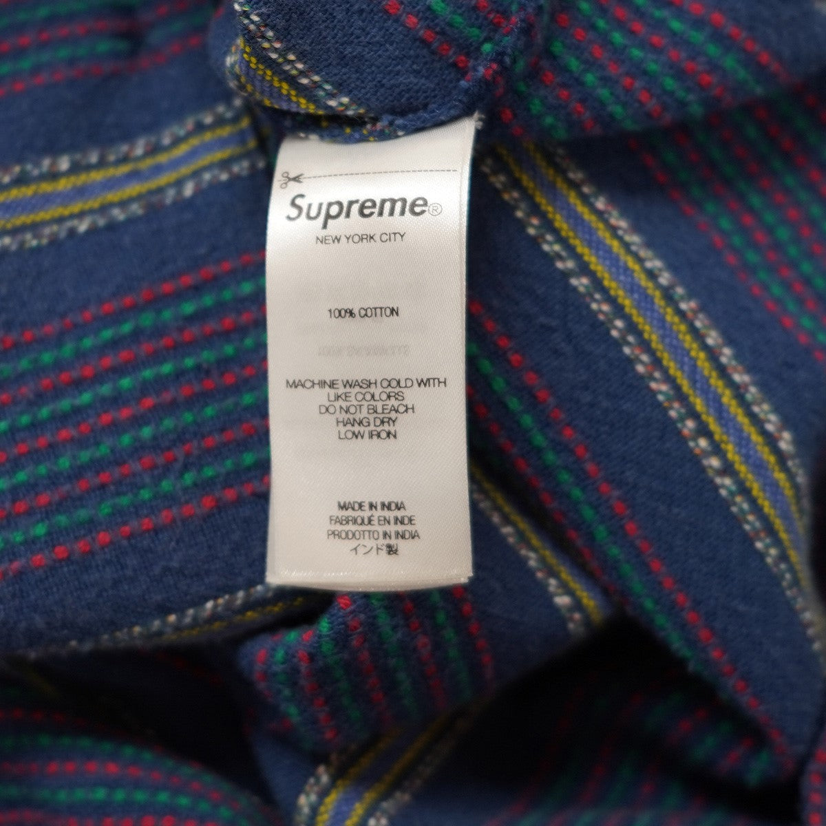 24AW Woven Stripe Shirtロゴ ウーブン ストライプ シャツ