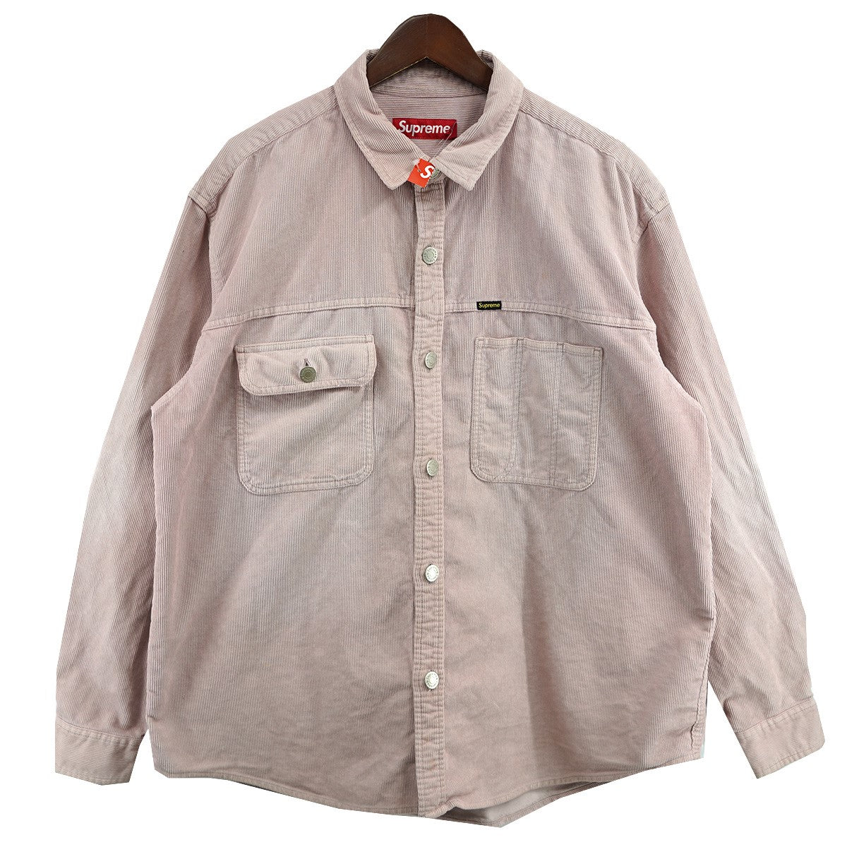 【1回着用】シュプリーム シャツ Supreme(シュプリーム) 25SS Washed Corduroy Shirtロゴ