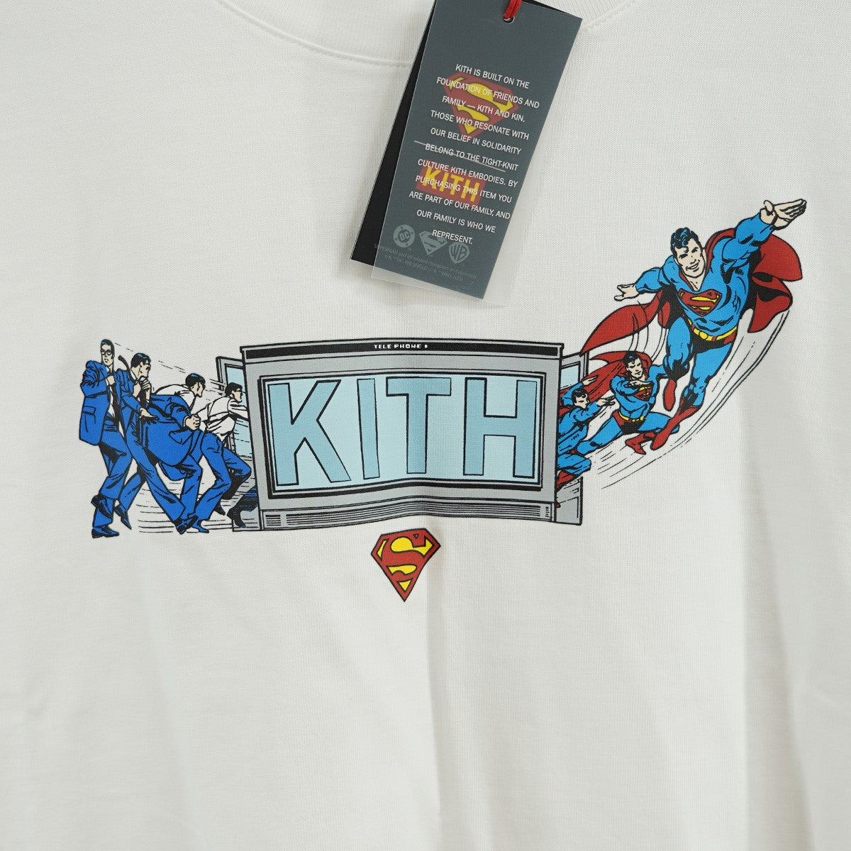 KITH 25SS Superman Booth Vintage Teeスーパーマン ボックス ロゴ Tシャツ 古着・中古-2枚目のアイテム画像