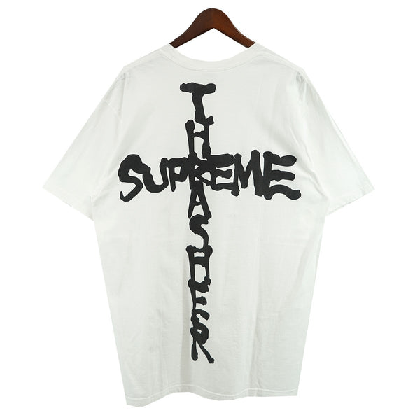 SUPREME シュプリーム 24AW Thrasher Cross Tee 半袖Ｔシャツ ホワイト サイズL 正規品 / 35372 Supreme×THRASHER 24AW Thrasher Cross Tee クロス ロゴ Tシャツ