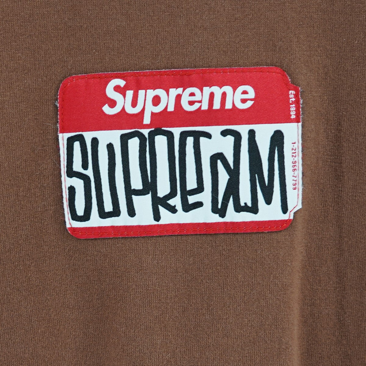 Supreme 21AW Gonz Nametag S／S Topゴンズ ネームタグ パッチ ロゴ エスエス トップ Tシャツ 古着・中古-2枚目のアイテム画像