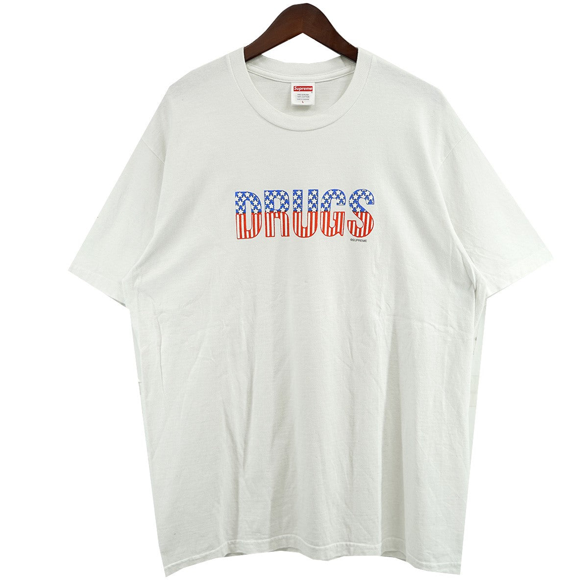 Supreme 24AW Drugs Tee ドラッグス 星条旗 ロゴ Tシャツ 古着・中古-1枚目のアイテム画像