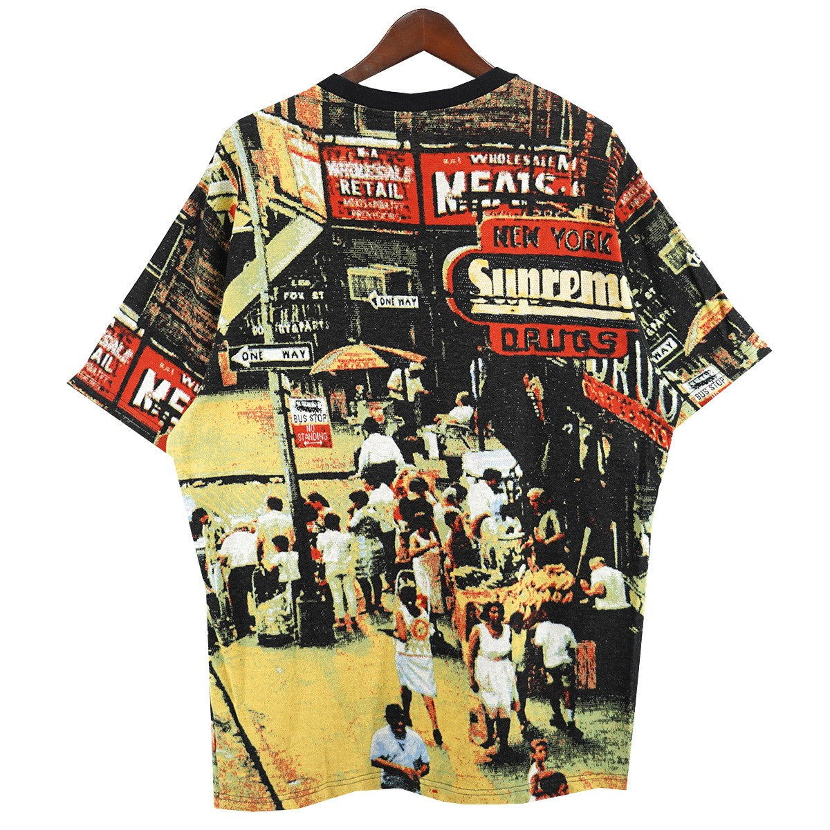 【即完売モデル】シュプリームゆ☆フォト総柄　半袖Tシャツ　レアデザイン　518 Supreme(シュプリーム) 20AW Street Scene Jacquard S／S Top